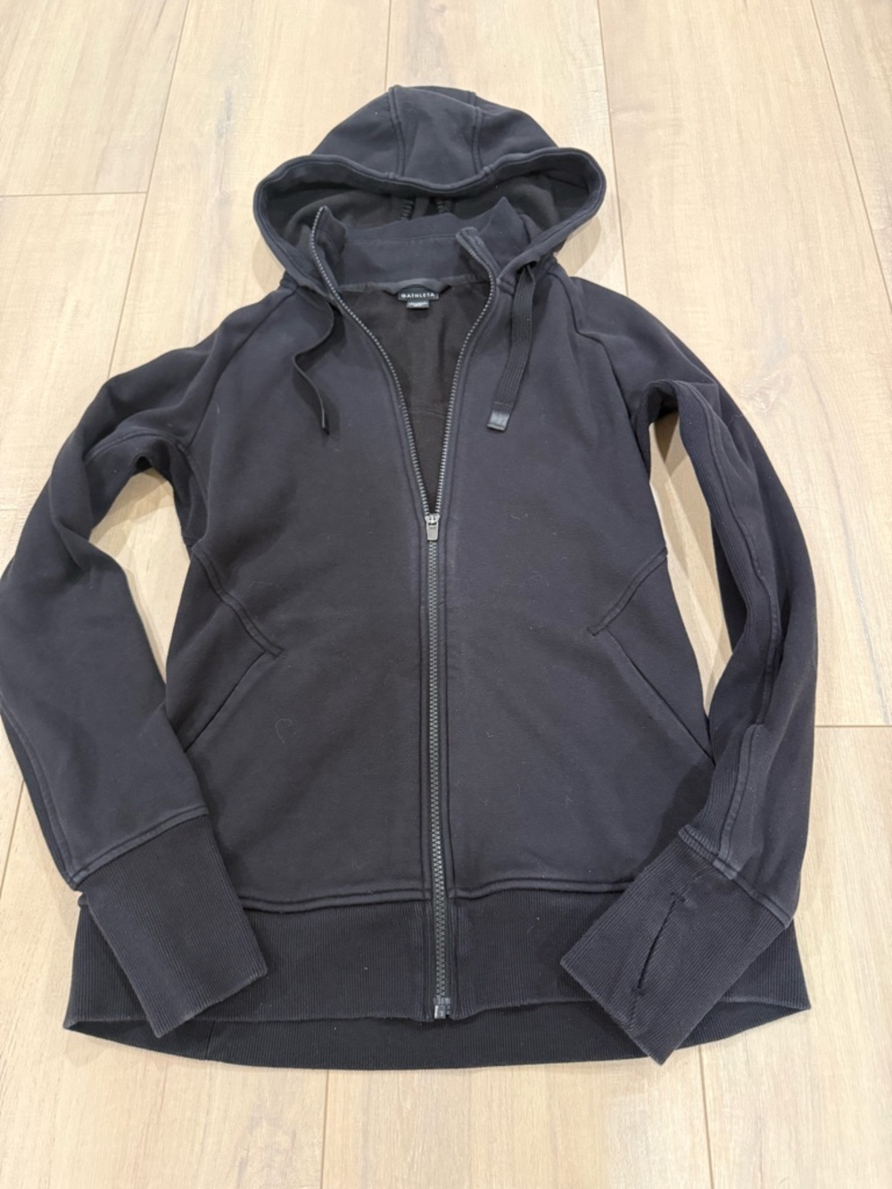Athleta Black Triumph Zip-Up Hoodie